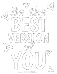 Be The Best Version Of You - Free Coloring Version Poster