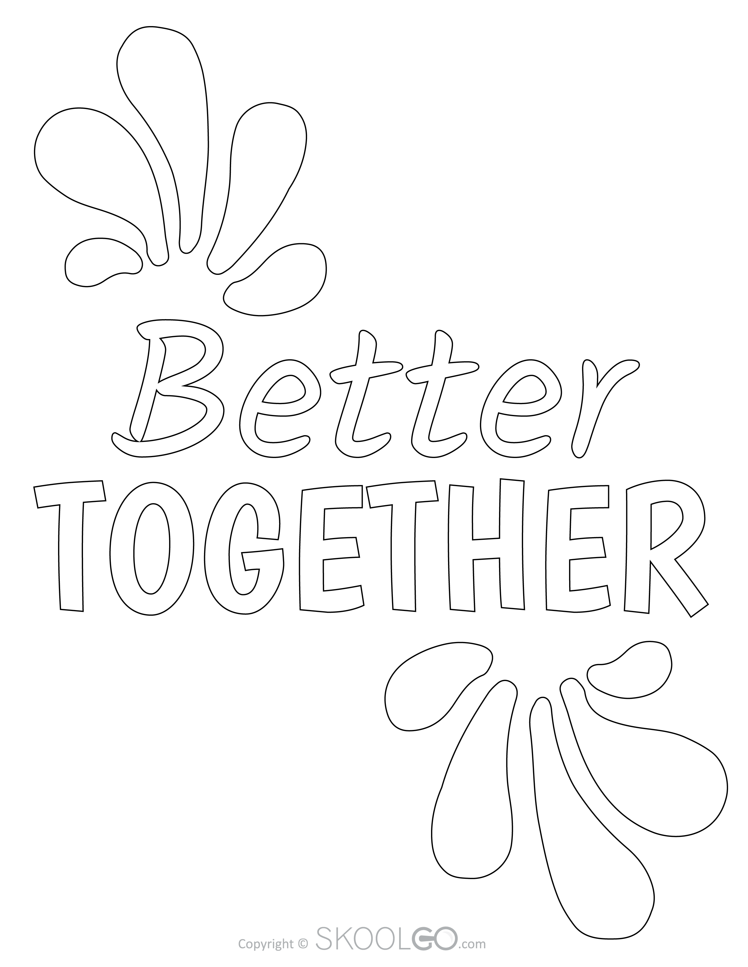 Better Together - Free Coloring Version Poster