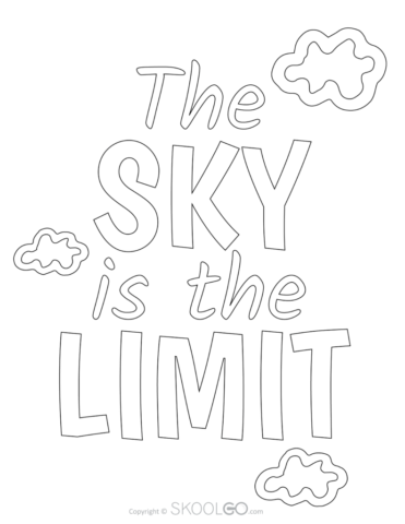 The Sky Is The Limit - Free Coloring Version Poster