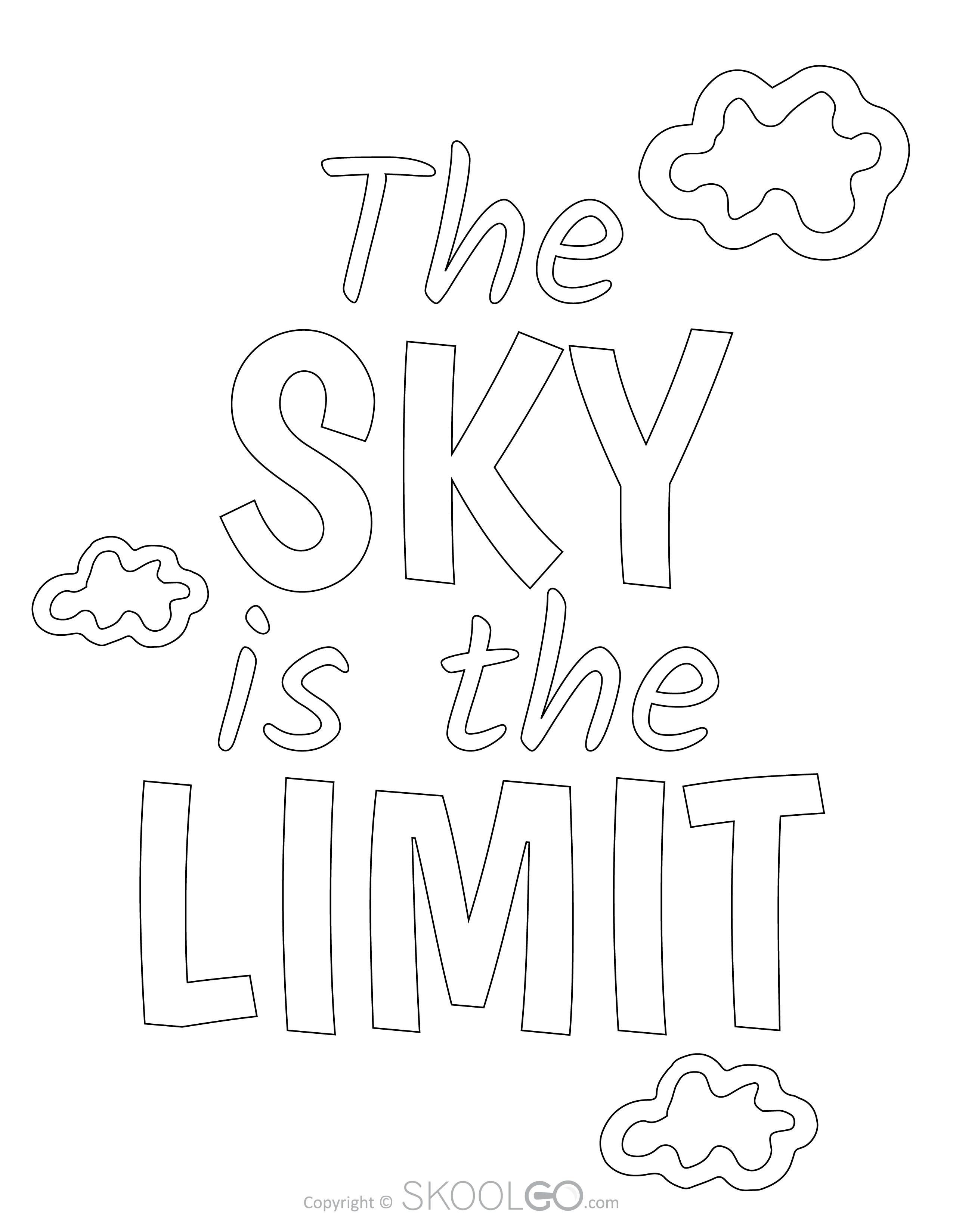 The Sky Is The Limit - Free Coloring Version Poster