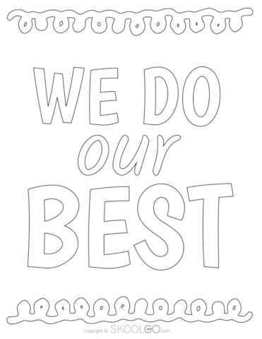 We Do Our Best - Free Coloring Version Poster