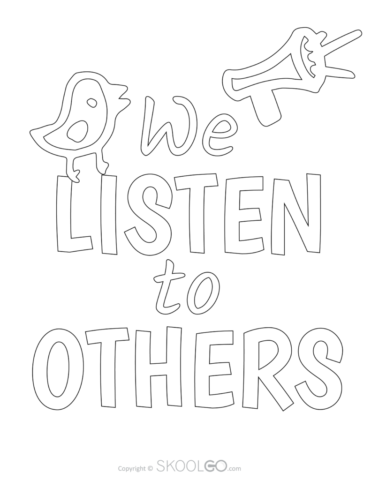 We Listen To Others - Free Coloring Version Poster