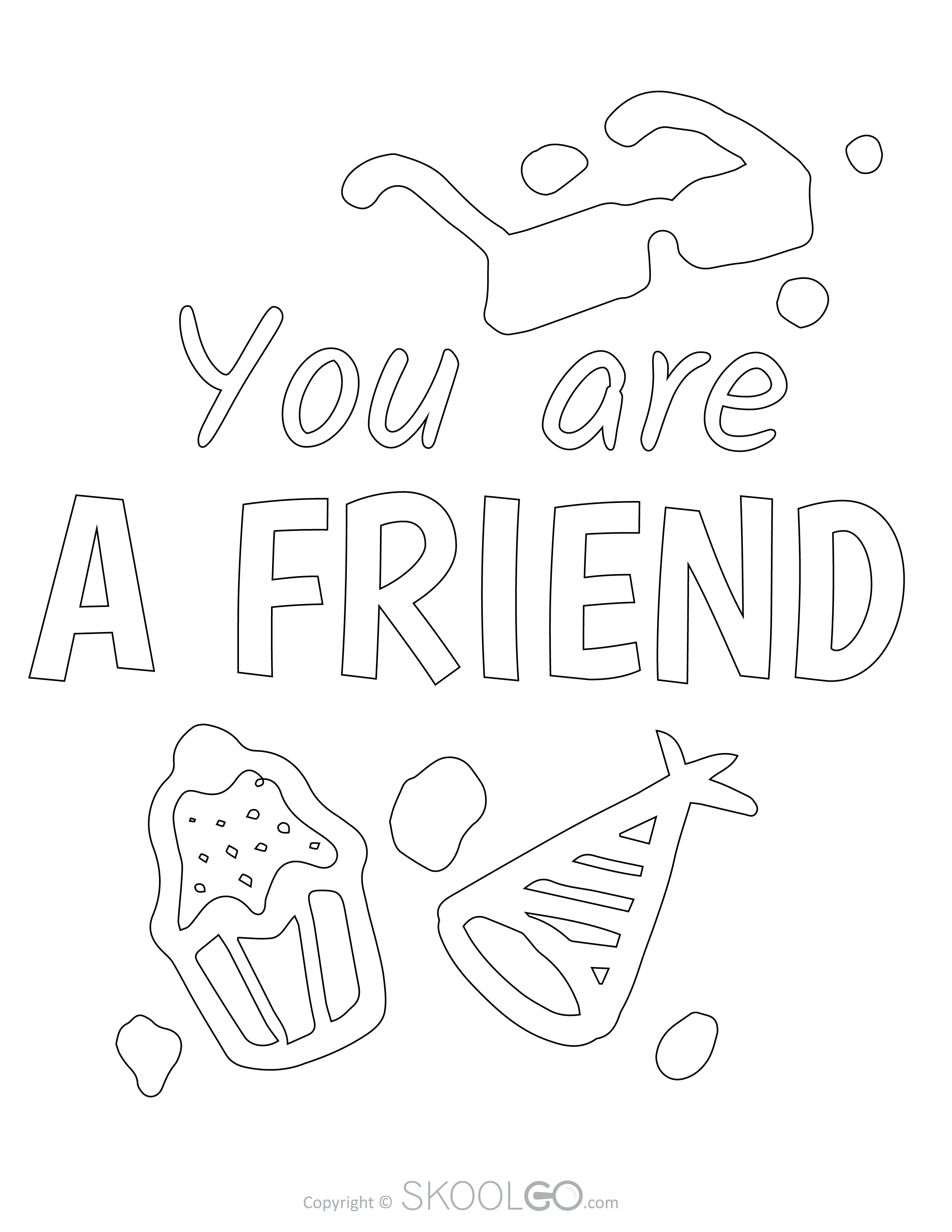You Are A Friend - Free Coloring Version