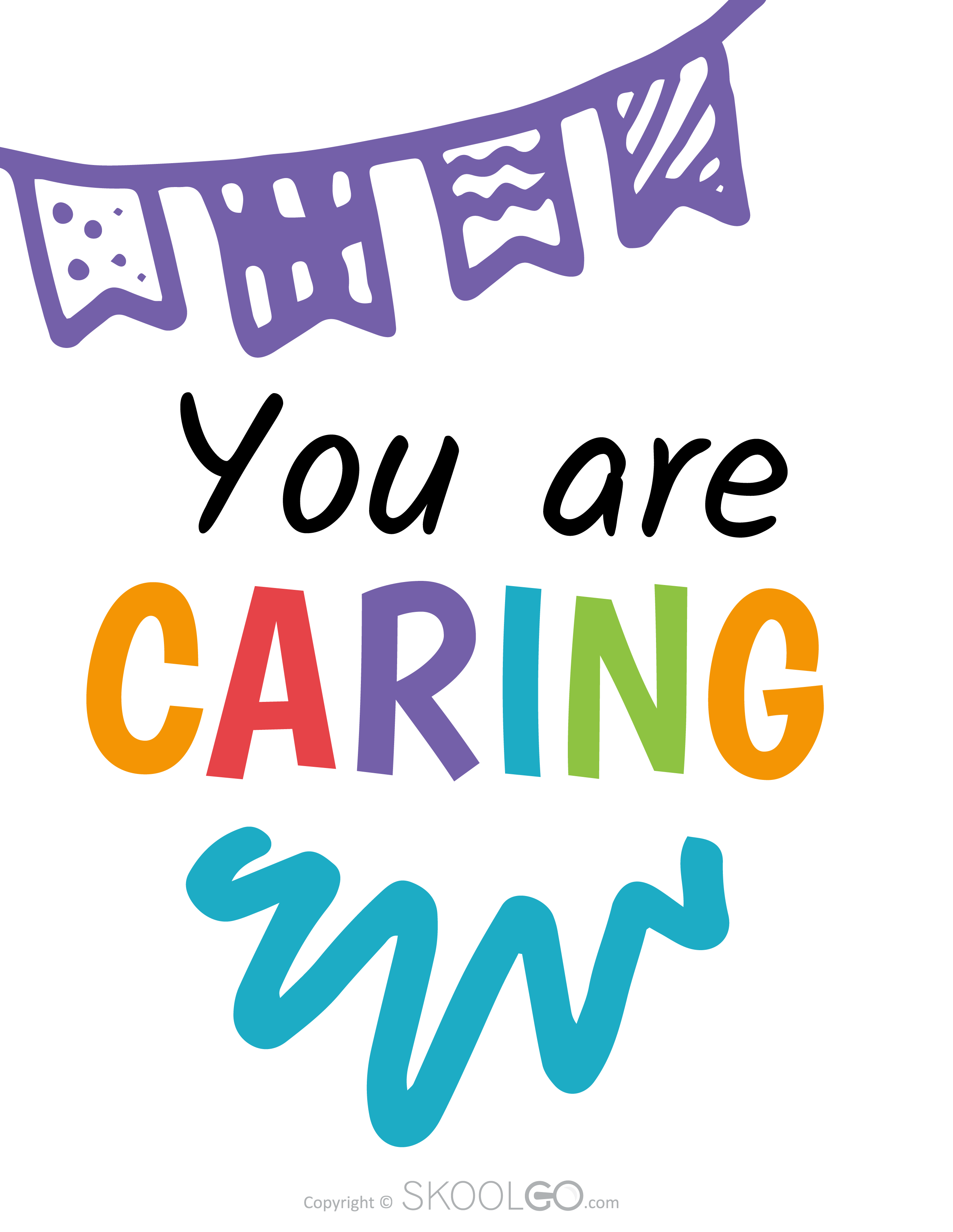 You Are Caring Free Poster Skoolgo
