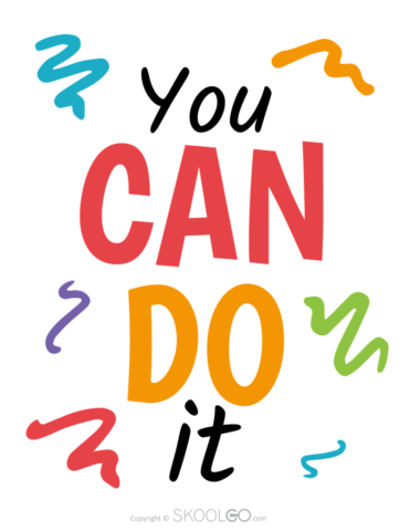 You Can Do It - Free Poster