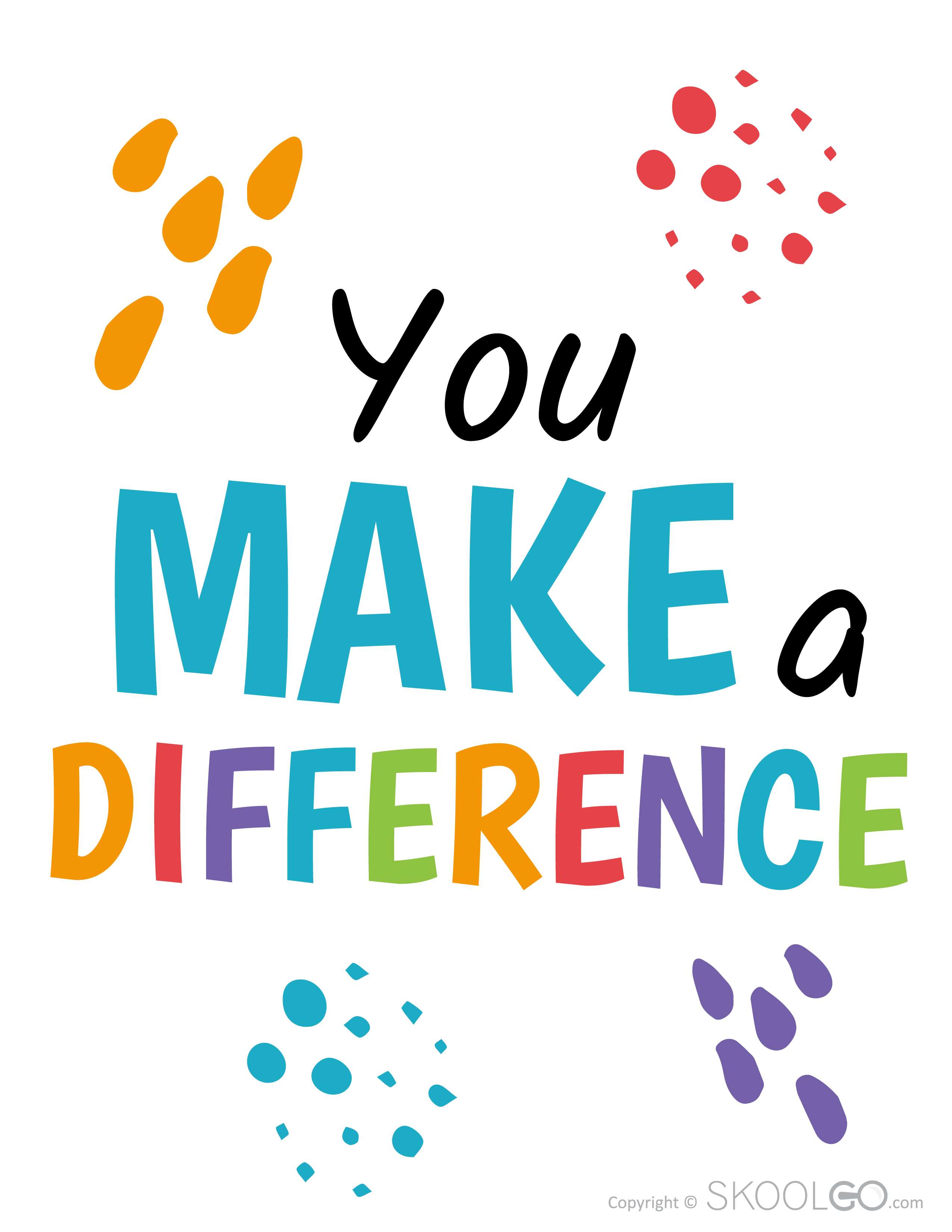 You Make a Difference - Free Poster