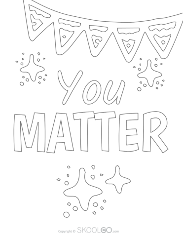 You Matter - Free Coloring Version Poster