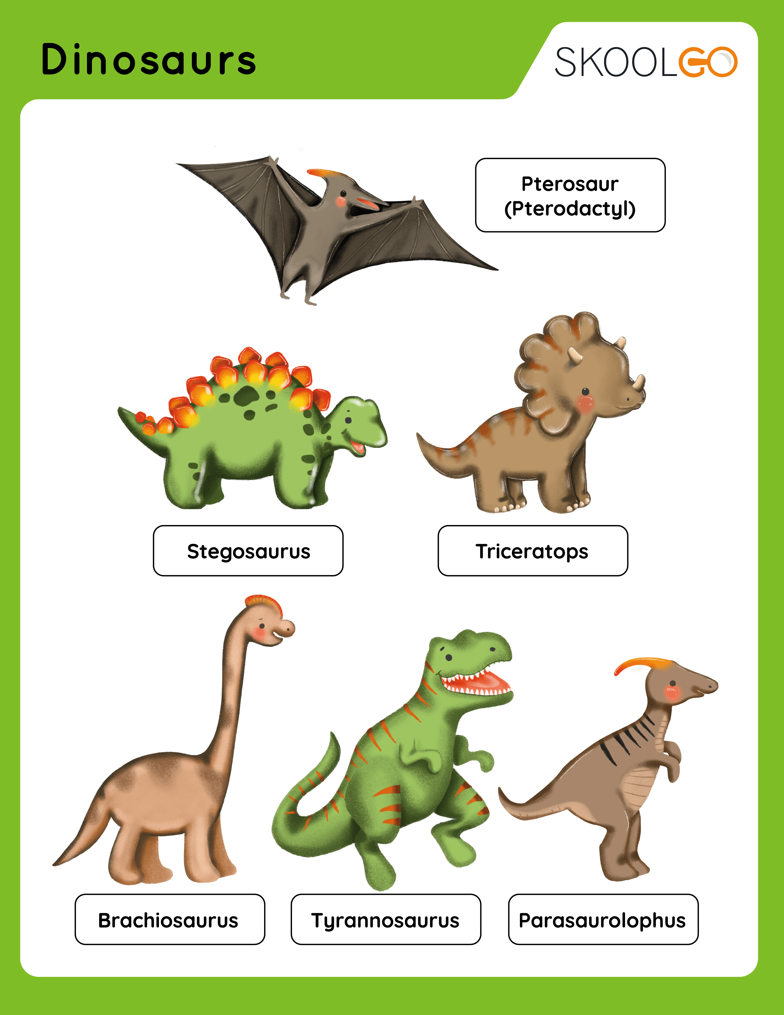 Dinosaurs - Free Worksheet for Kids