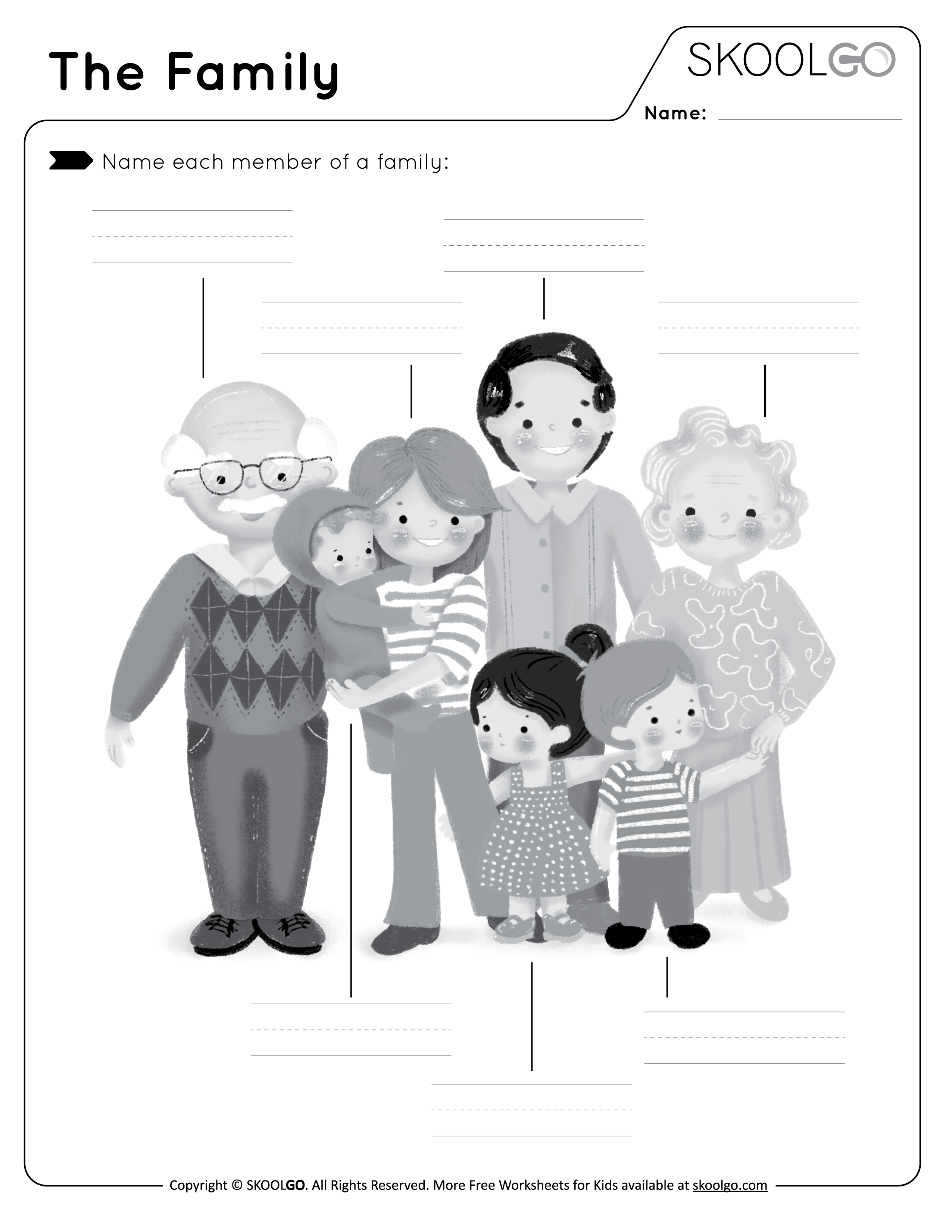 The Family Free Worksheet SKOOLGO