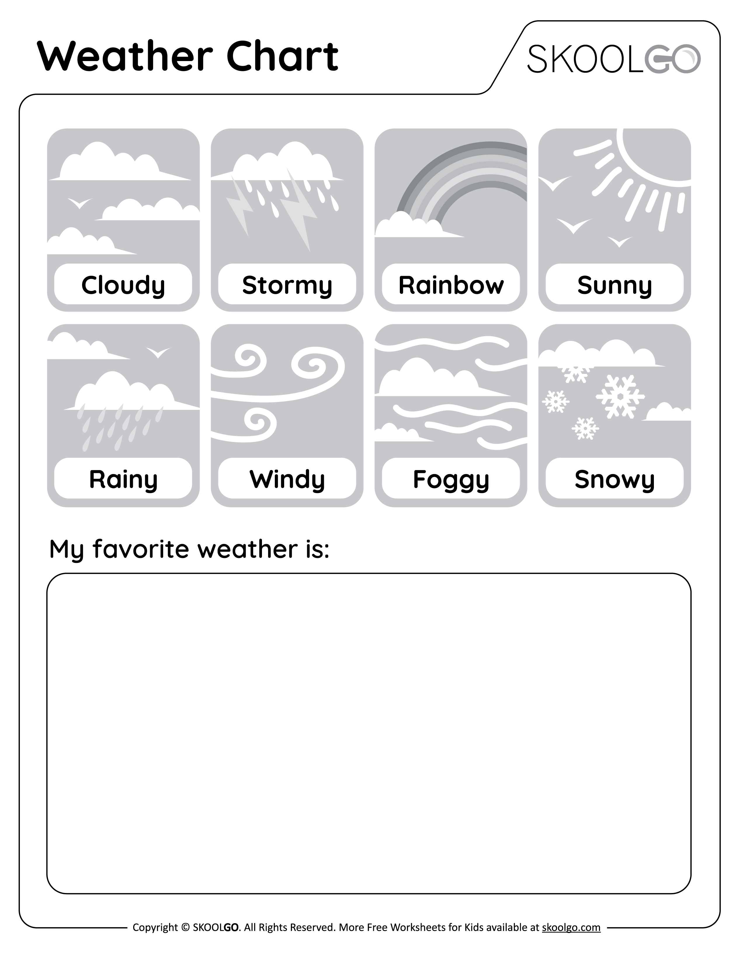 Weather Chart Free Worksheet SKOOLGO weather-chart-free-worksheet-skoolgo