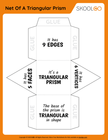 Net Of A Triangular Prism - Free Worksheet for Kids