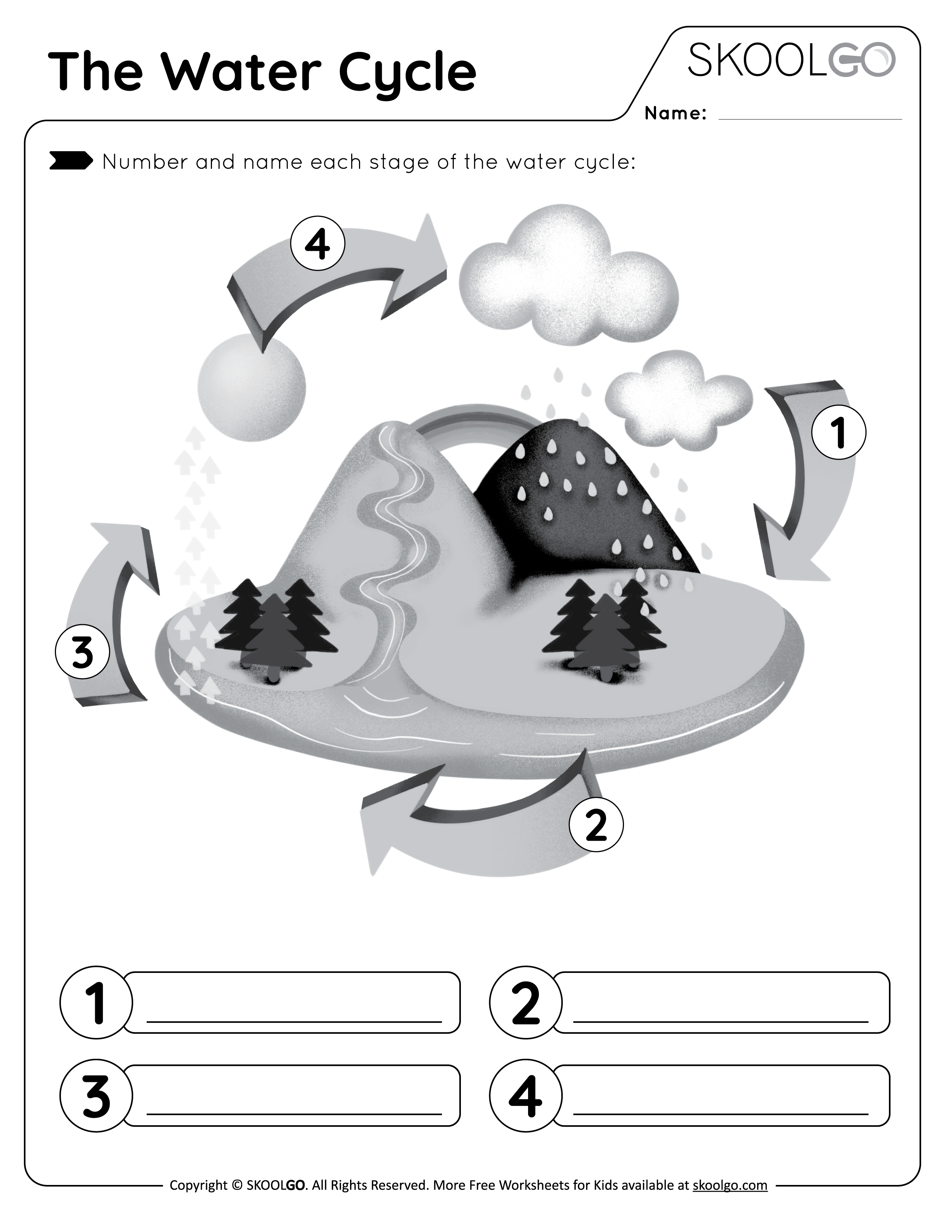 The Water Cycle - Free Worksheet - SKOOLGO