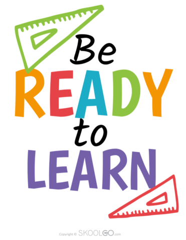 Be Ready To Learn - Free Classroom Poster