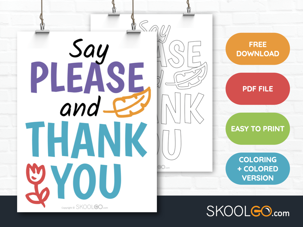 Say Please And Thank You Free Classroom Poster SKOOLGO 25-classic-ways-to-say-good-morning-in-french