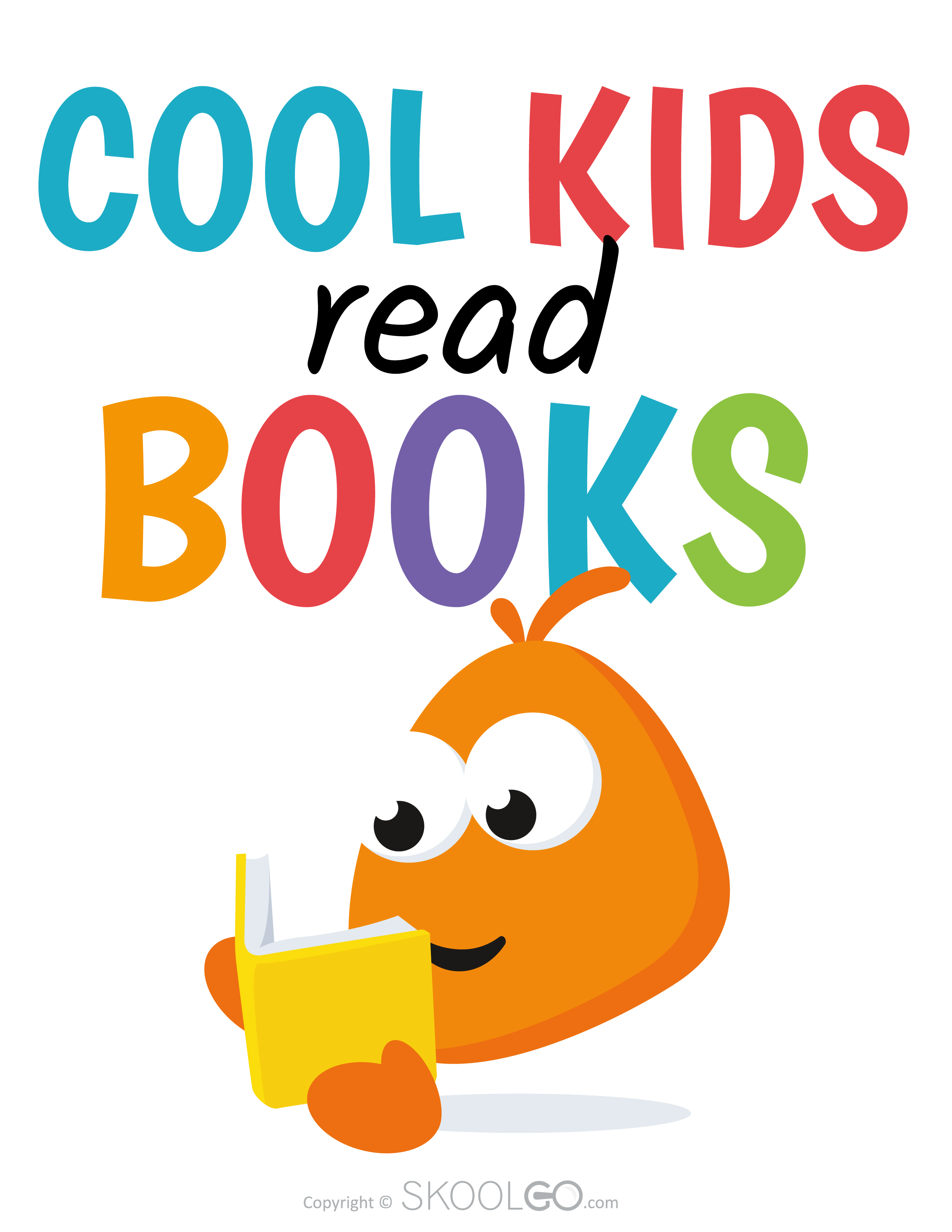 Cool Kids Read Books - Free Classroom Poster