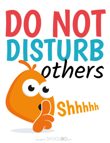 Do Not Disturb Others - Free Classroom Poster