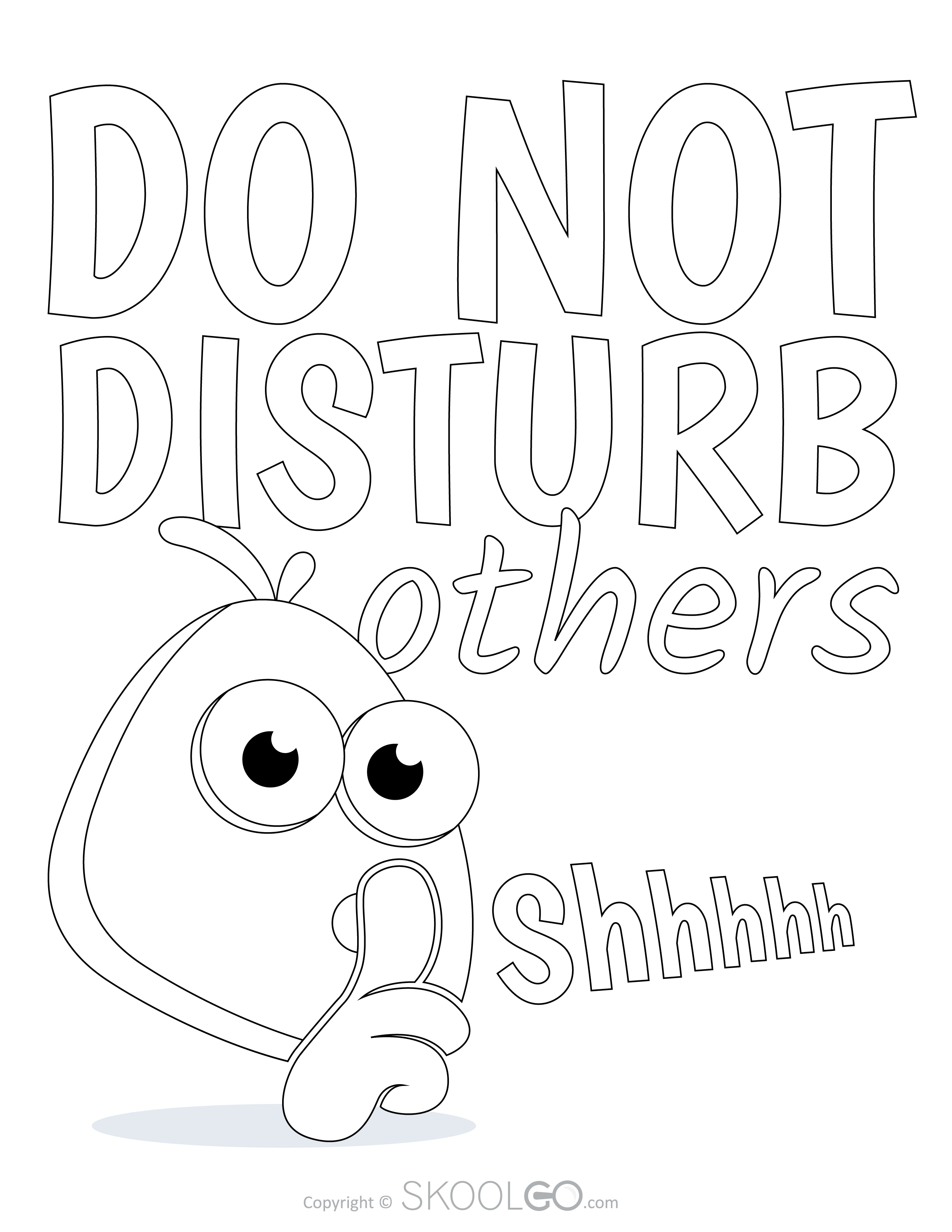 Do Not Disturb Others - Free Classroom Poster - SKOOLGO