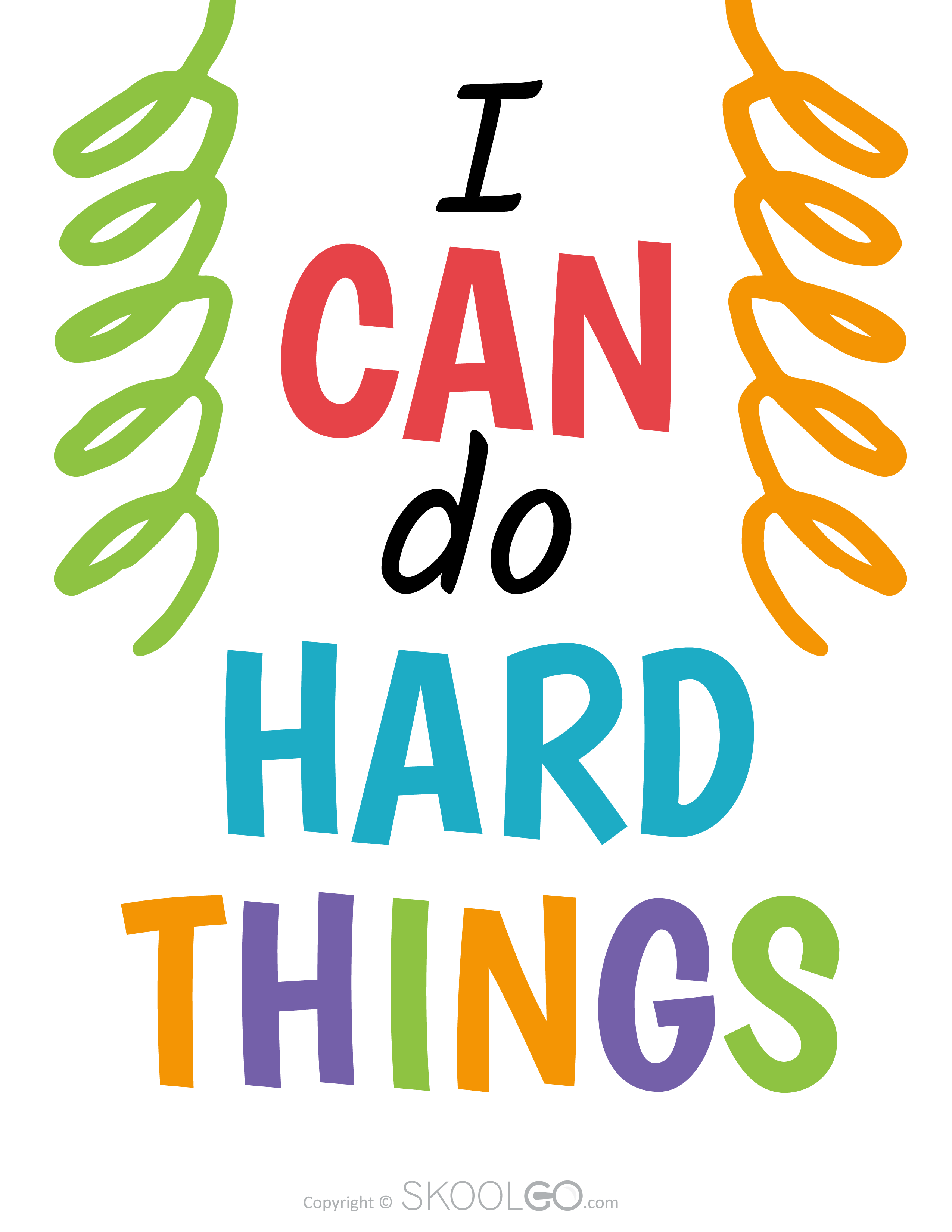 I Can Do Hard Things - Free Classroom Poster