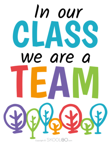 In Our Class We Are A Team - Free Classroom Poster