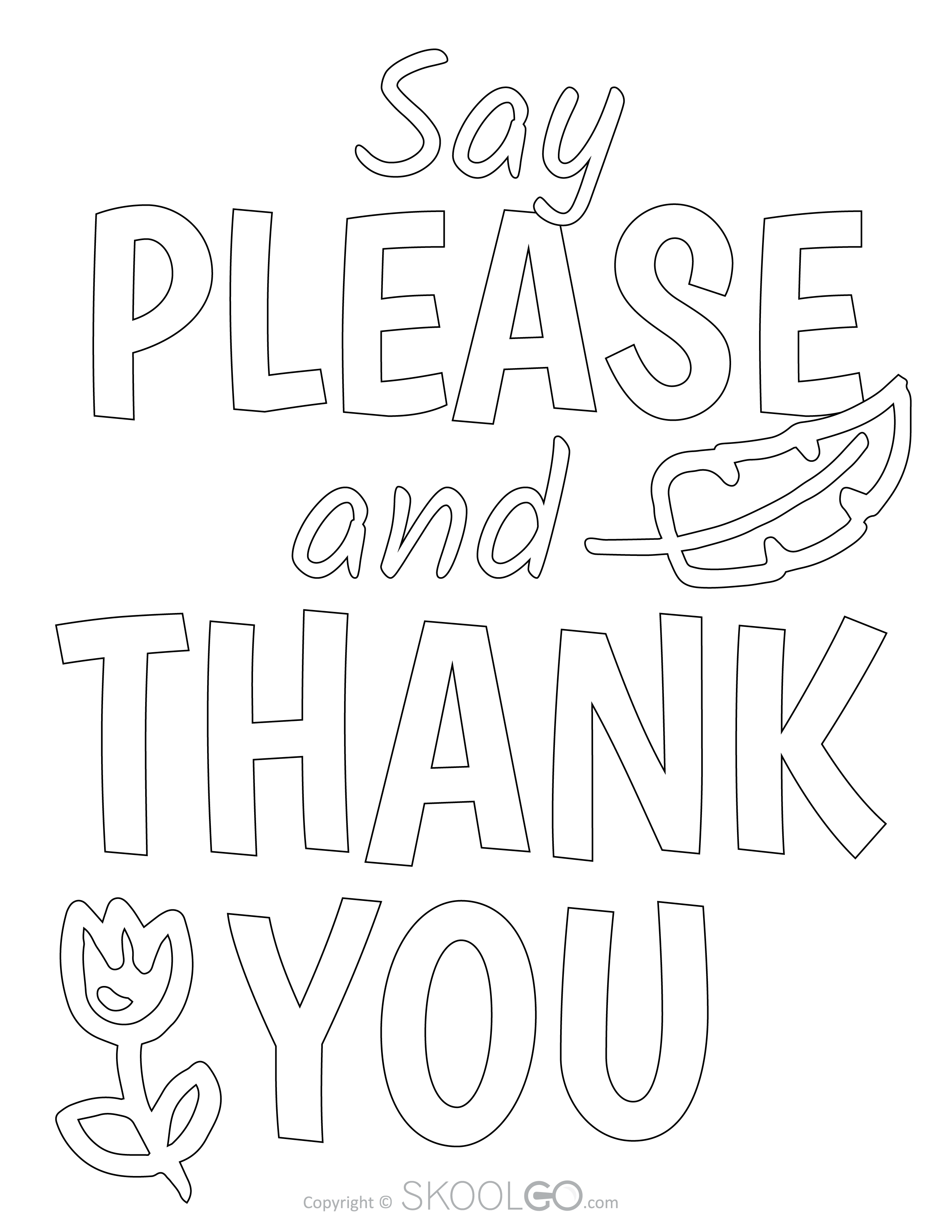 Say Please And Thank You - Free Classroom Poster - SKOOLGO