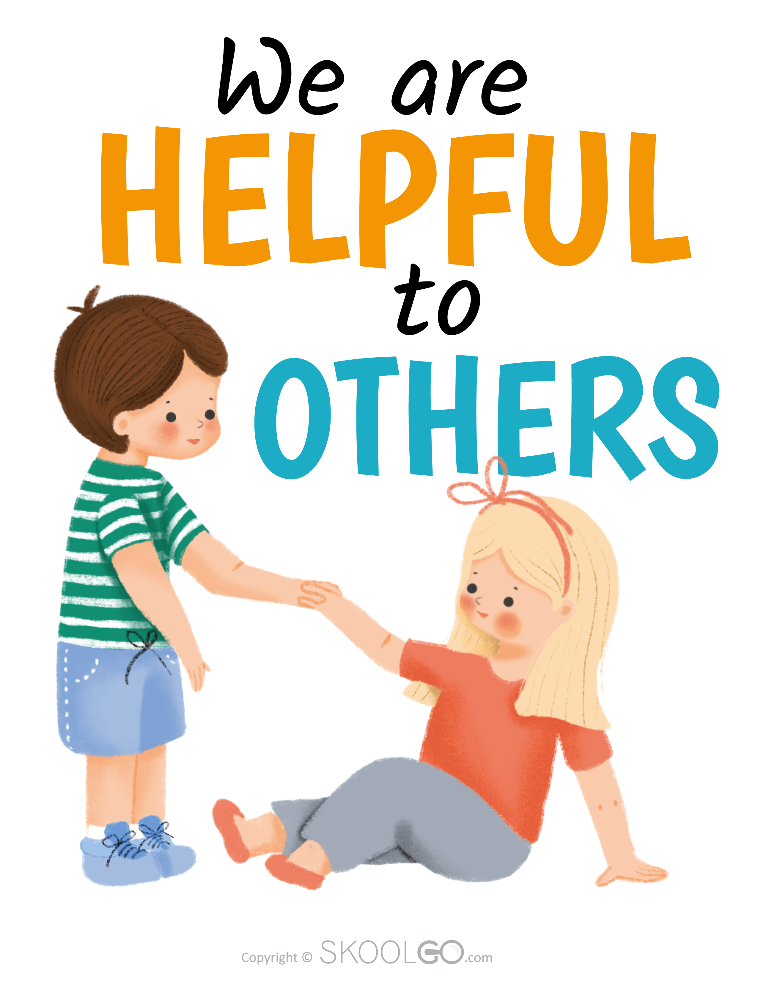 We Are Helpful To Others - Free Classroom Poster