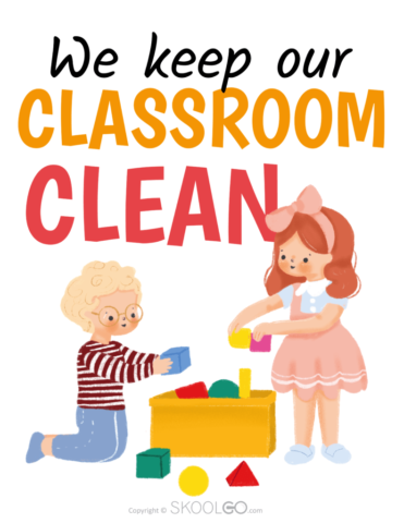 We Keep Our Classroom Clean - Free Classroom Poster